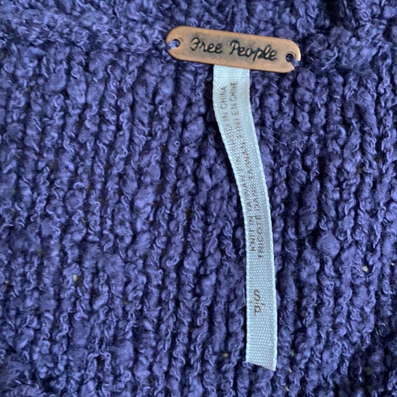 Free People purple cotton tunic sweater - Picture 2 of 10